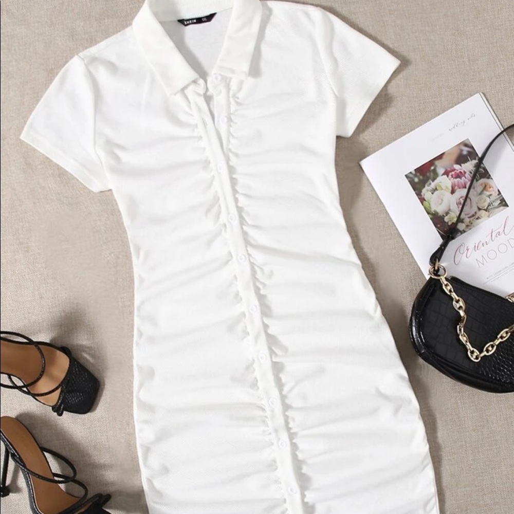 🆕 SHEIN Ruched Dress 🤍